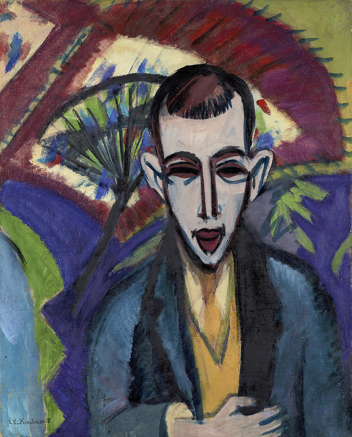 Portrait of the Poet Ghuttmann #2 Painting by Ernst Ludwig Kirchner