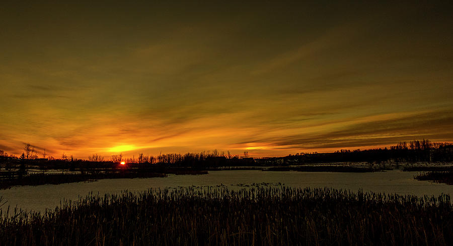 Sunset Photograph - Prairie Winter Sunset #2 by Phil And Karen Rispin