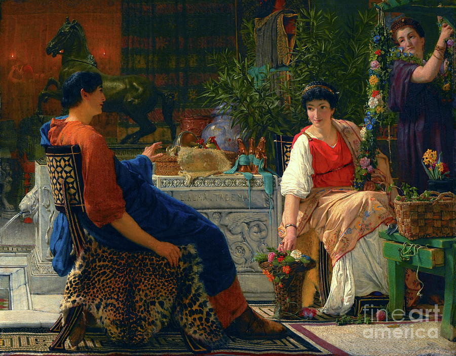 Preparations for the festivities #2 Painting by Lawrence Alma-Tadema