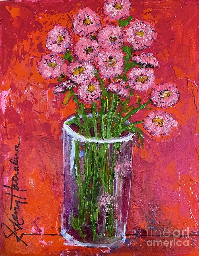 Pretty In Pink #2 Painting by Sherry Harradence