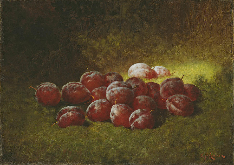 Purple Plums #2 Painting by Carducius Plantagenet Ream