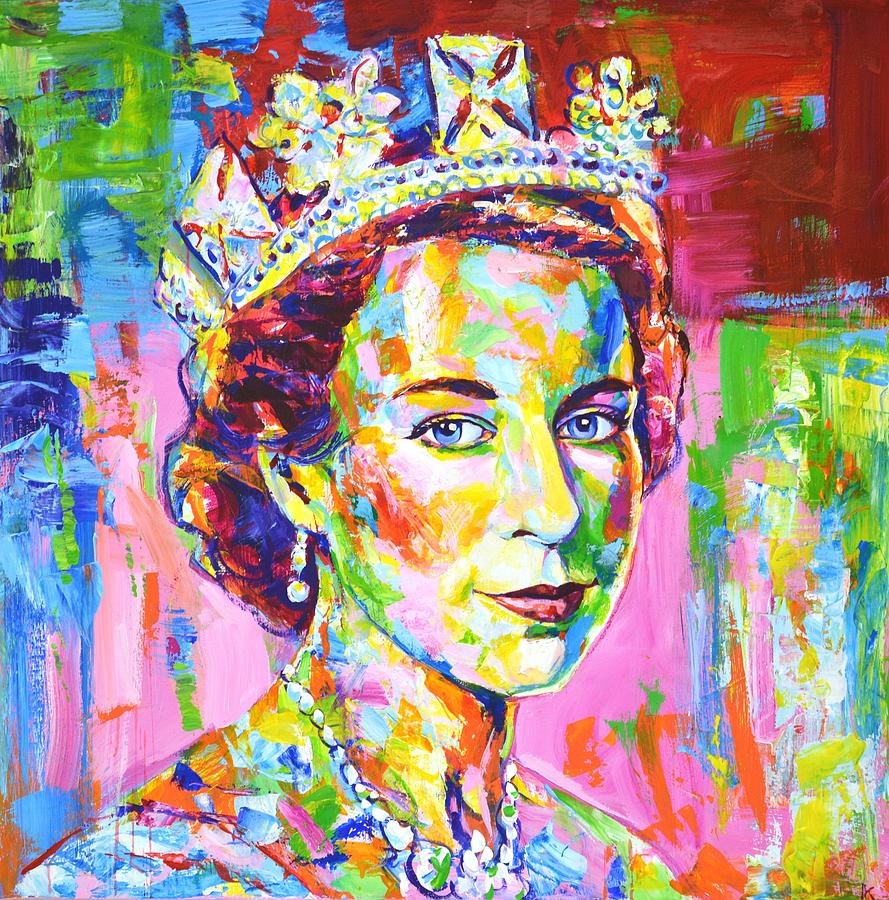 Queen Elizabeth II #2 Painting by Iryna Kastsova
