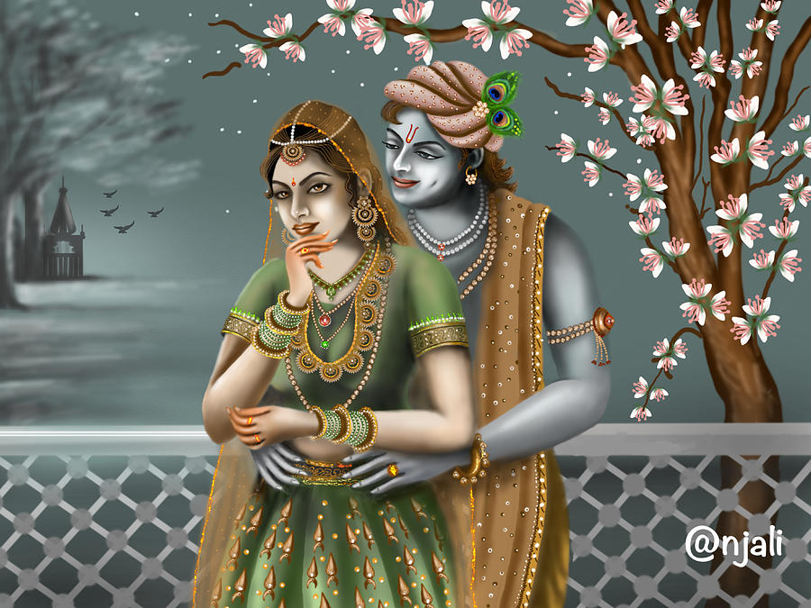 2 Radha Krishna Painting Anjali Swami 