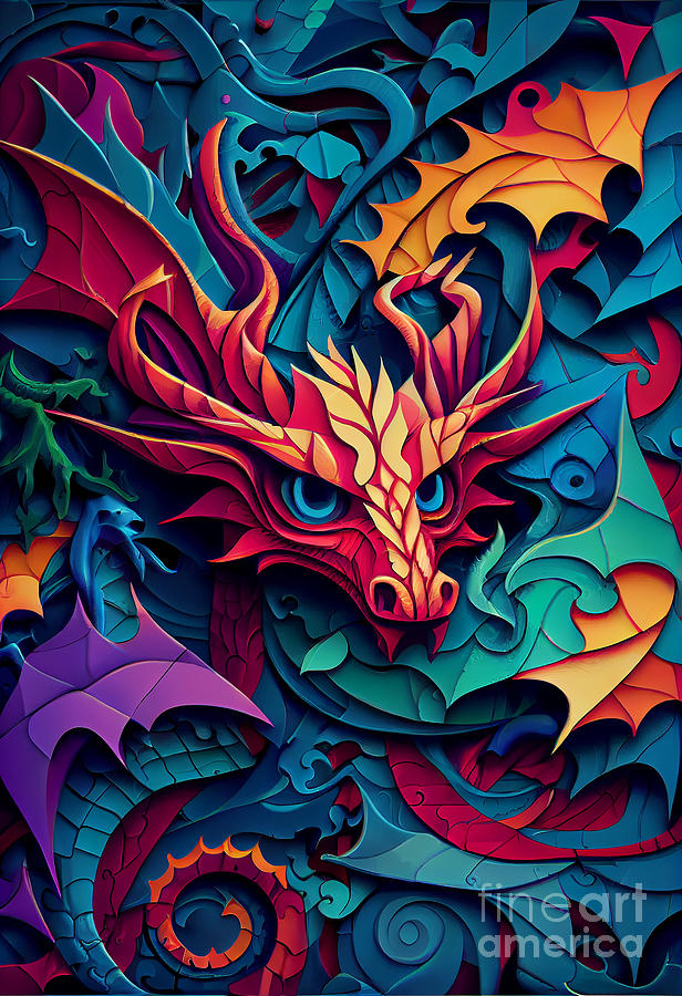 Rainbow Dragon Digital Art By Sabantha   Fine Art America