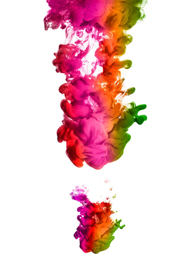 Rainbow of Acrylic Ink in Water. Color Explosion #2 Photograph by Carther