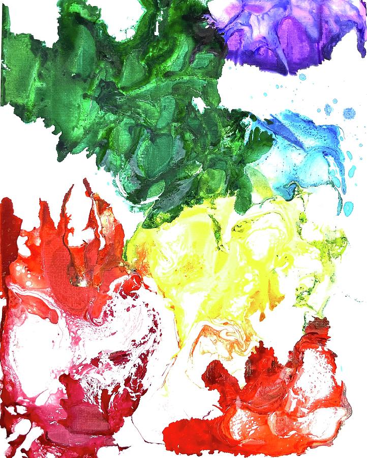 Rainbow Splatters Painting by Melinda Sue Curtice-Coburn - Fine Art America