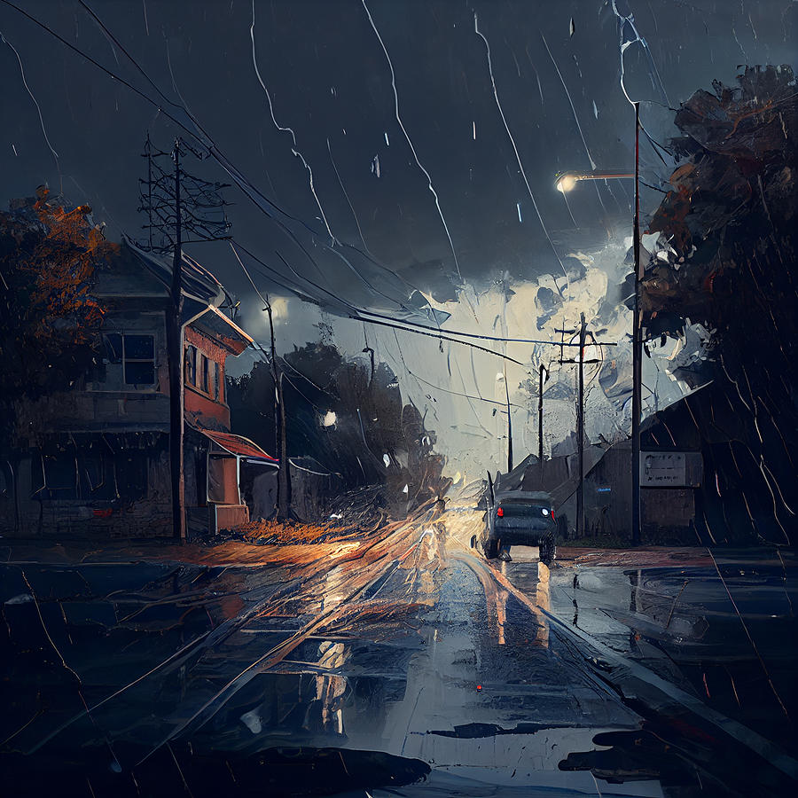 Fantasy Digital Art - Rainstorm  by Asar Studios #2 by Celestial Images