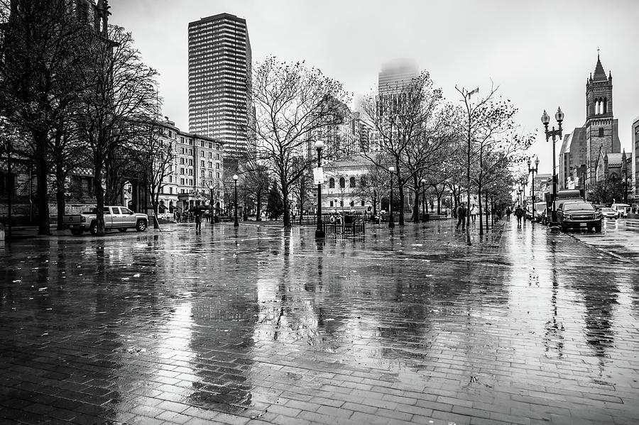 Rainy Day In City Of Boston Massachusetts #2 Photograph by Alex Grichenko