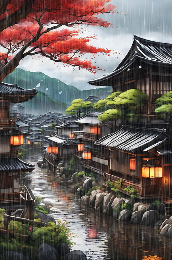 Nature Digital Art - Rainy Day #2 by Manjik Pictures