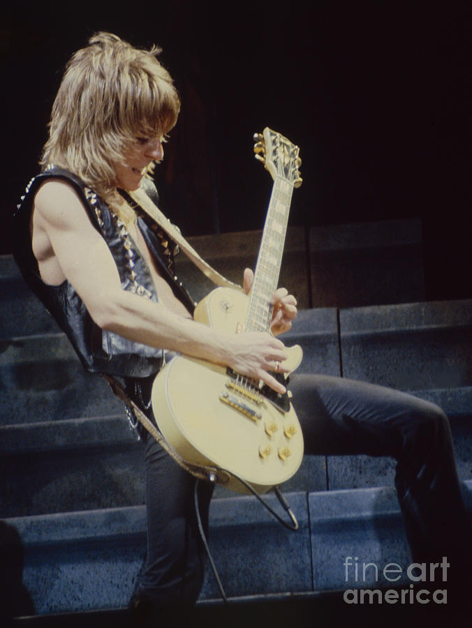Ozzy Osbourne Photograph - Randy Rhoads at The Cow Palace in San Francisco - 1st Concert of The Diary Tour #1 by Daniel Larsen
