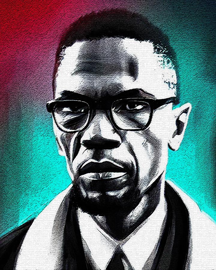 Realistic Portrait Of Malcolm X #2 Digital Art by Edgar Dorice - Pixels