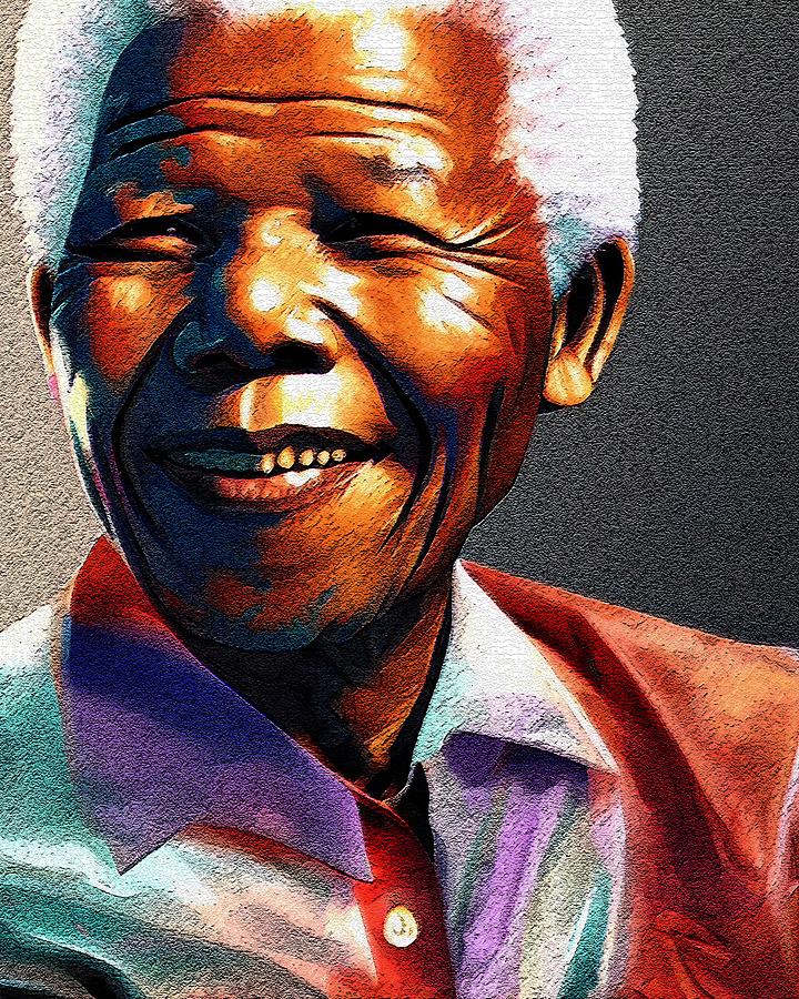 Realistic Portrait Of Nelson Mandela Digital Art by Edgar Dorice - Pixels