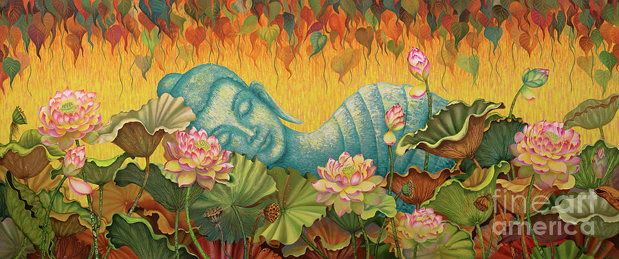 Reclining BUDDHA #2 Painting by Yuliya Glavnaya