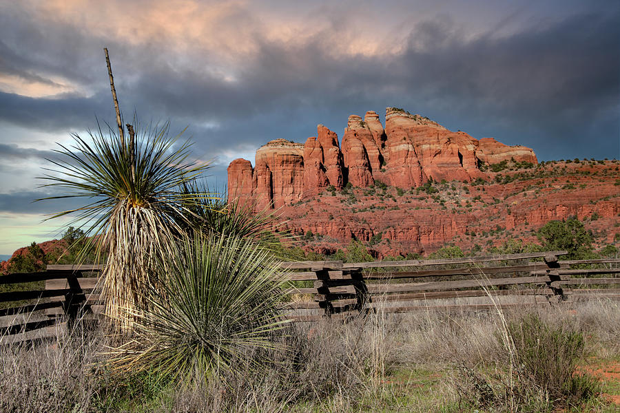 Red Rock Formation with Fence in Sedona Arizona #2 Photograph by Randall Nyhof