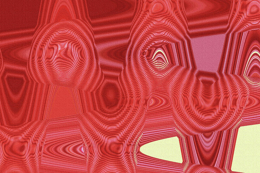 Red Wave Abstract #2 Digital Art by Tom Janca