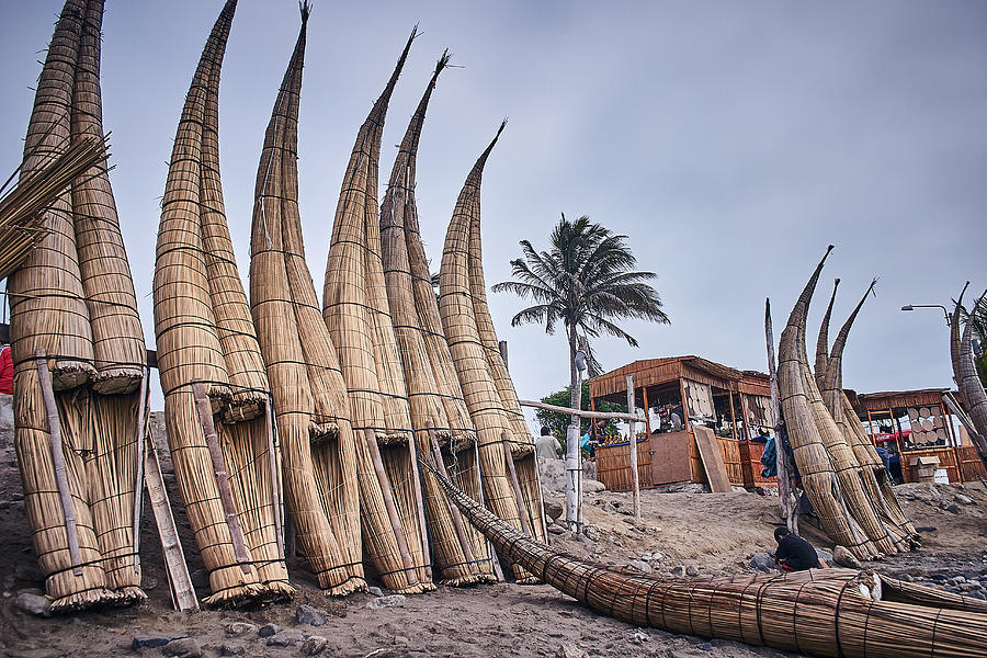 Reed canoes of the north of Peru #2 Photograph by PercyAlban Reed canoes of the north of Peru #2 Photograph by PercyAlban