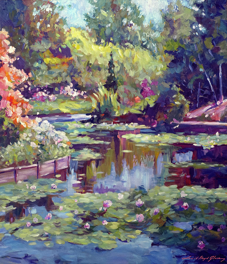 Reflecting Pond Painting by David Lloyd Glover | Fine Art America