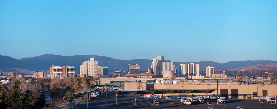 Reno Nevada City Skyline Early Morning #2 Photograph by Alex Grichenko