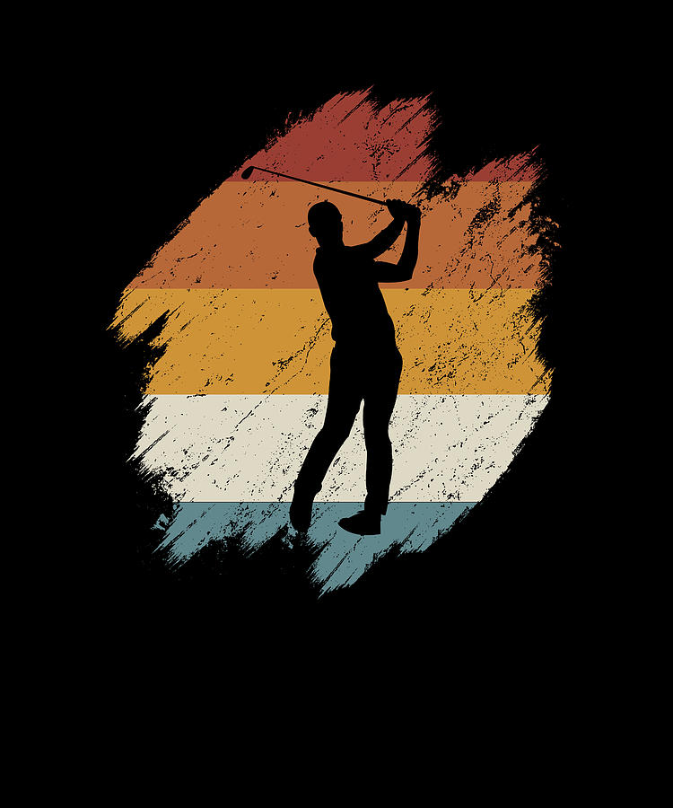 Retro vintage Golfer Digital Art by GreenOptix - Fine Art America