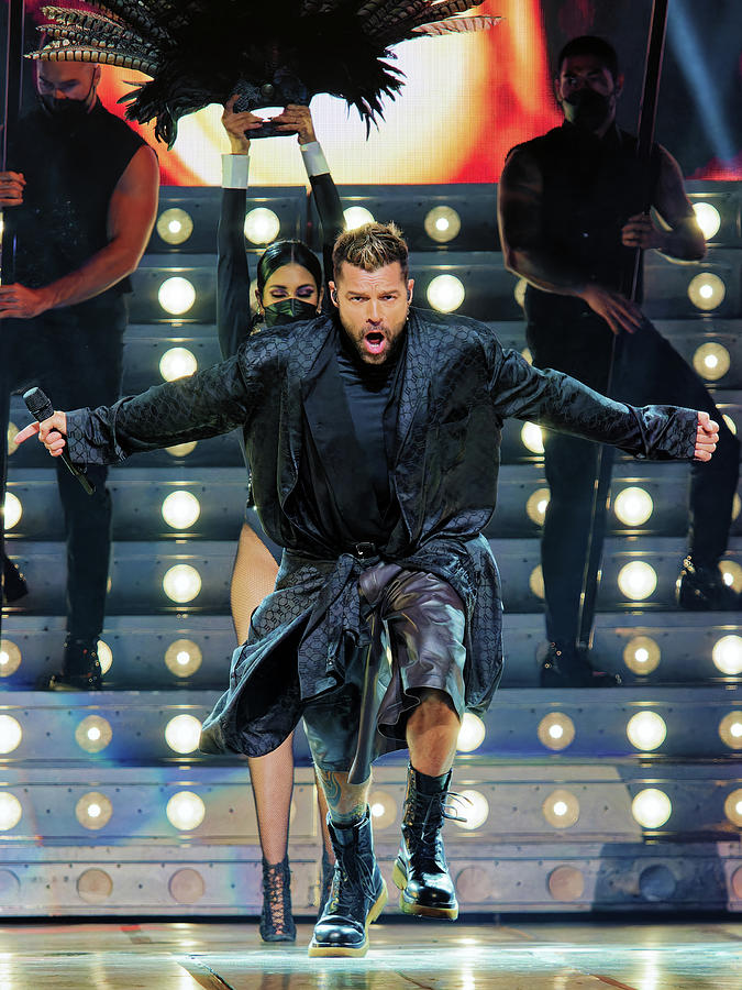 Ricky Martin in Concert #3 Photograph by Ron Dubin