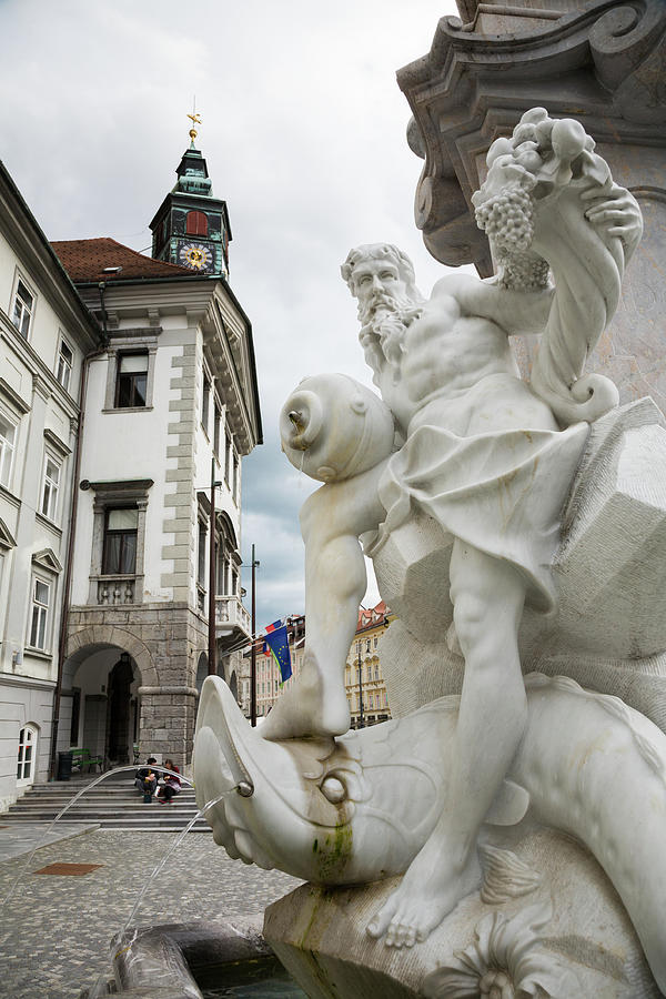 Robba Fountain in Ljubljana #2 Photograph by Ian Middleton