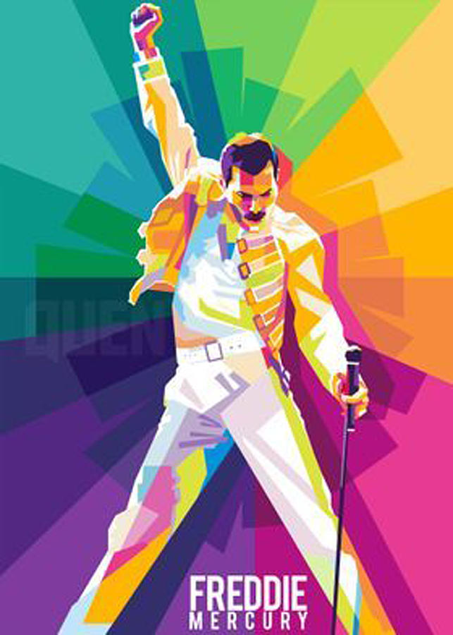 Rockstar Legend Freddie Mercury Digital Art by Eric Hercules - Pixels