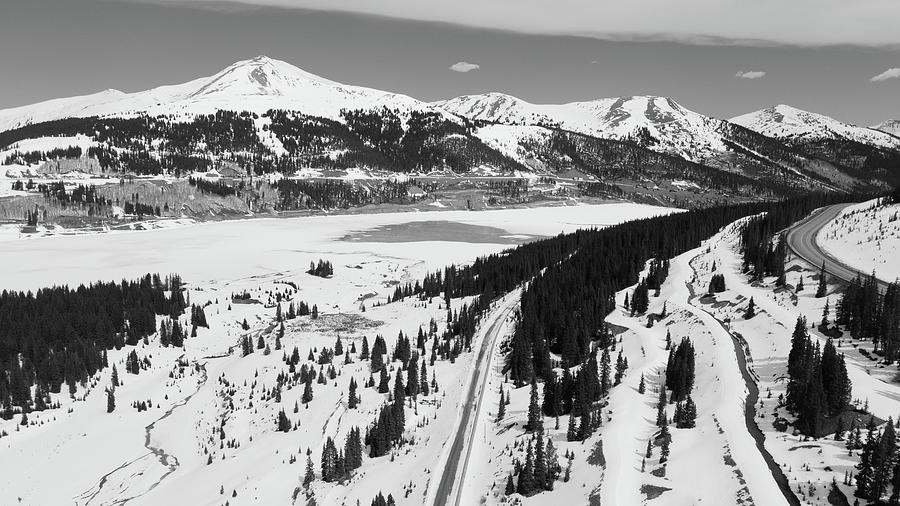Rocky Mountains with snow in Colorado in black and white #2 Photograph by Eldon McGraw