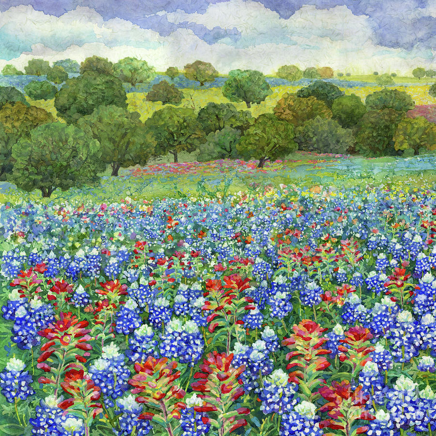 Rolling Hills Of Wildflowers - In Bloom 2 Painting