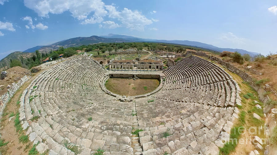 Roman Theater of Aphrodisias in Turkey #2 Digital Art by Benny Marty