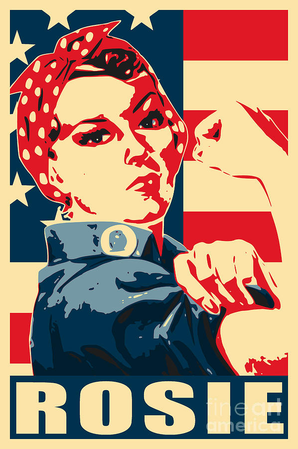 Rosie The Riveter We Can Do it American Propaganda Poster Digital Art ...