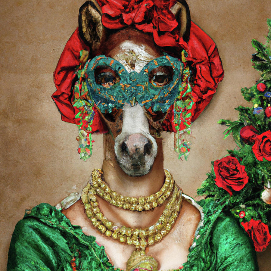 Royal, Ugly Christmas, Pet Portrait, Royal Dog Painting, Animal, King Portrait, Classic Pet Portrait #2 Painting by Ricki Mountain