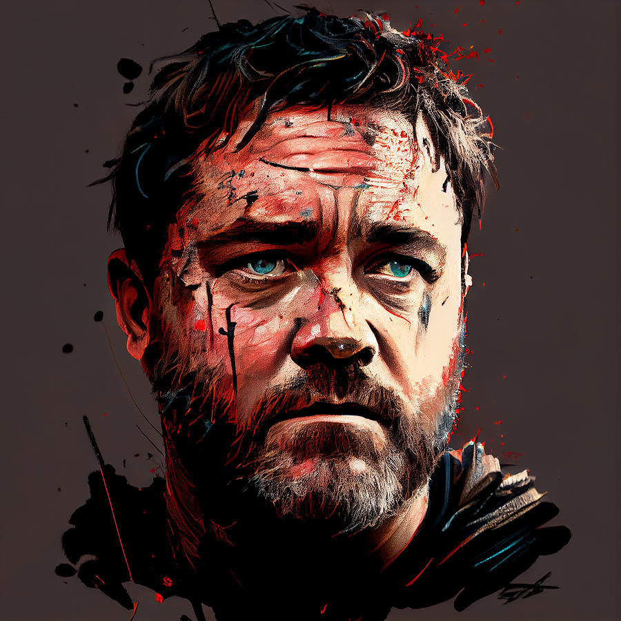 Russell Crowe Gladiator #2 Mixed Media by Stephen Smith Galleries - Pixels