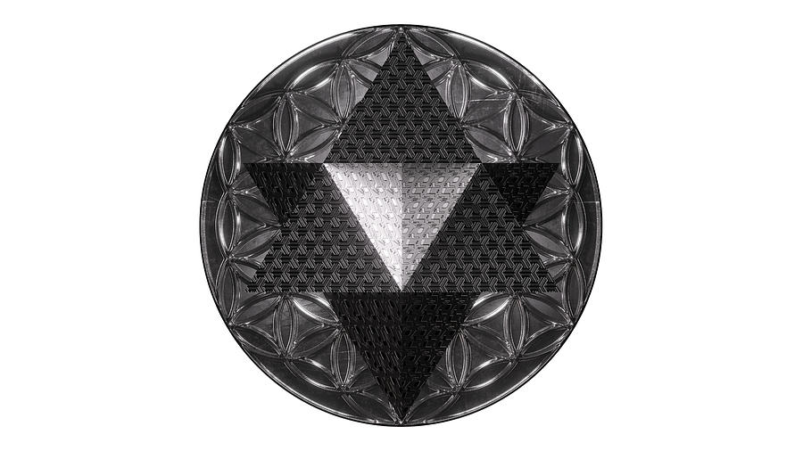 Sacred Geometry - Merkaba - Logo 2a Digital Art by Anarkia An