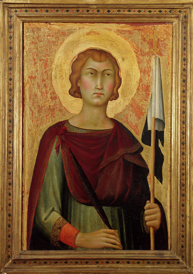 Saint Ansanus  #3 Painting by Simone Martini