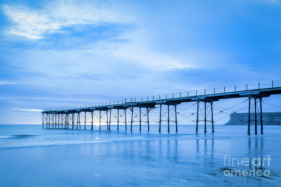 Cleveland Photograph - Saltburn Pier at Dawn #2 by Colin and Linda McKie
