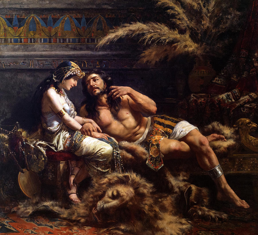 Lion Painting - Samson and Delilah  #2 by Jose Echenagusia