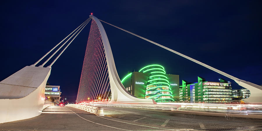 Architecture Photograph - Samuel Beckett Bridge and National Conference Centre - Dublin #2 by Barry O Carroll