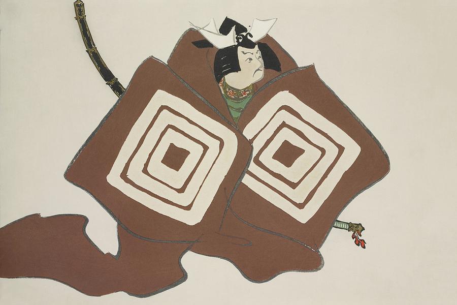 Kamisaka Sekka Painting - Samurai from Momoyogusa, Flowers of a Hundred Generations #3 by Kamisaka Sekka