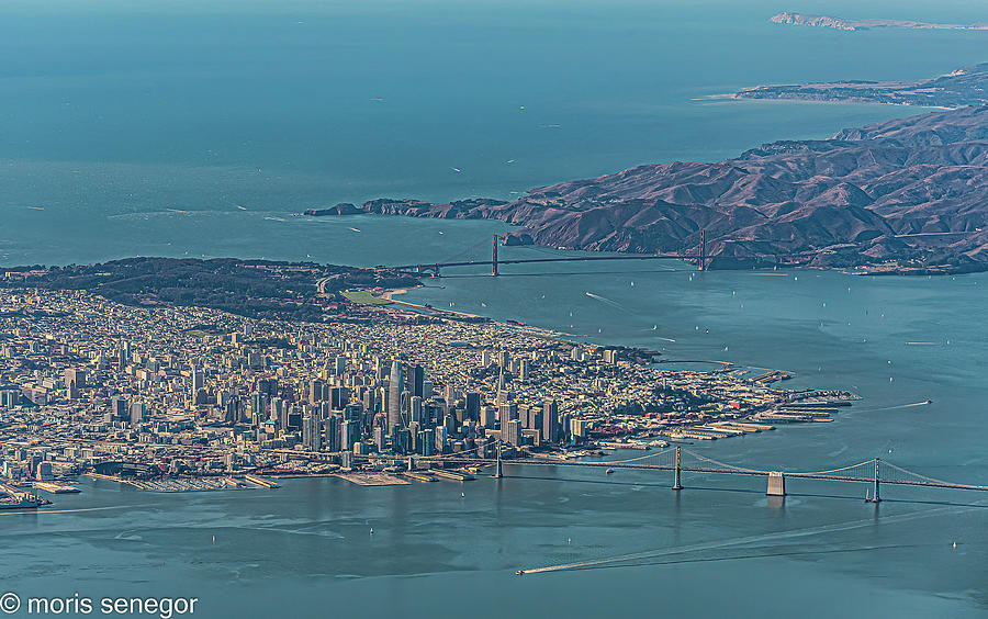 San Francisco, Aerial View #2 Photograph by Moris Senegor