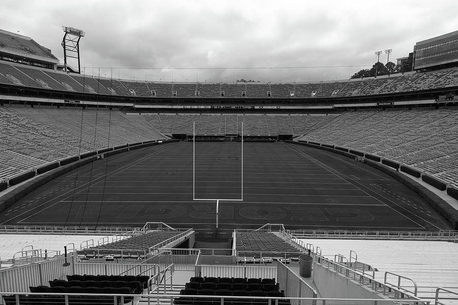 Sanford Stadium at the University of Georgia in black and white #2 Photograph by Eldon McGraw