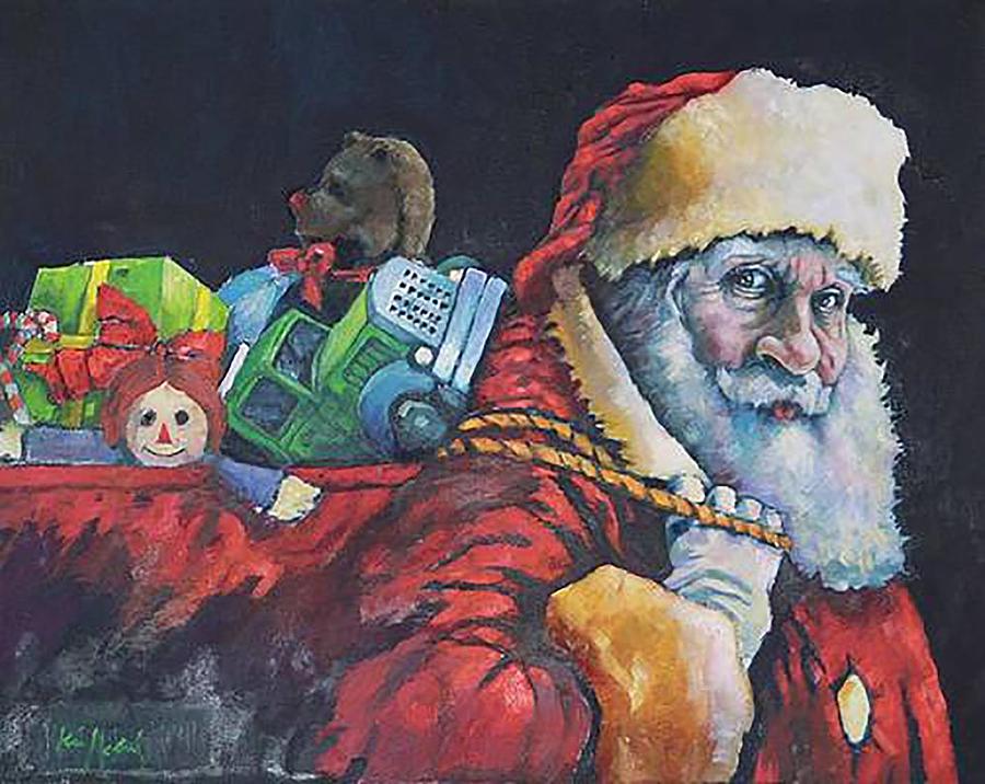 Santa #3 Painting by Kevin McKrell
