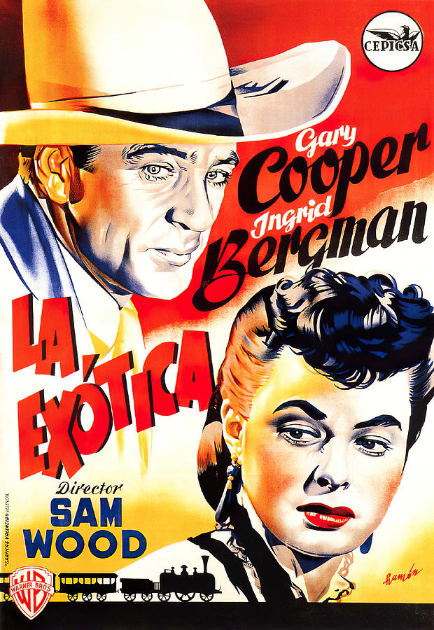 Saratoga Trunk, with Gary Cooper and Ingrid Bergman, 1946 Mixed Media by Movie World Posters