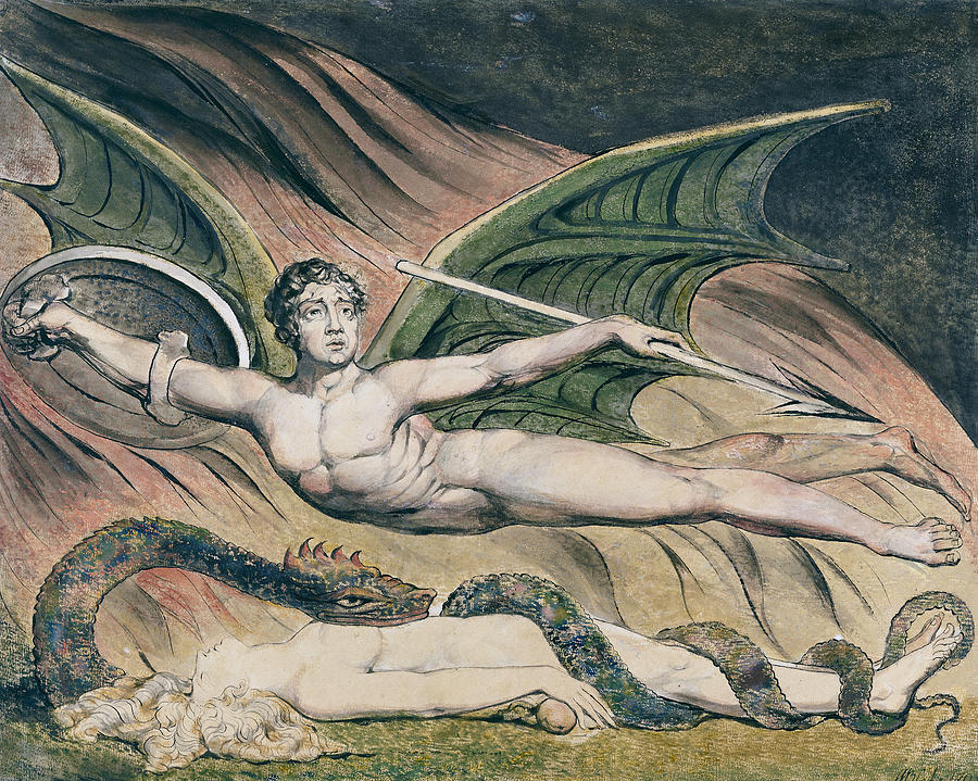 William Blake Painting - Satan Exulting over Eve #2 by William Blake