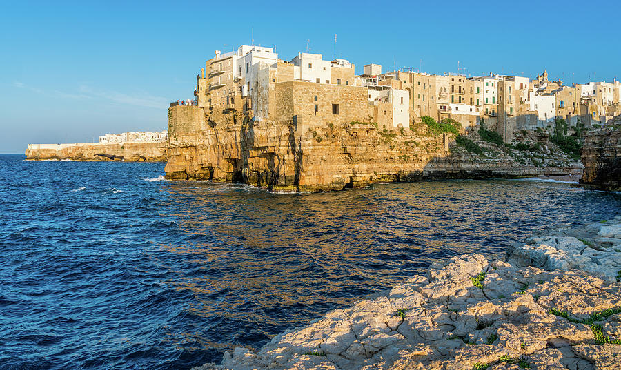 Scenic cliffs in Polignano a Mare, Bari Province, Puglia, southern ...