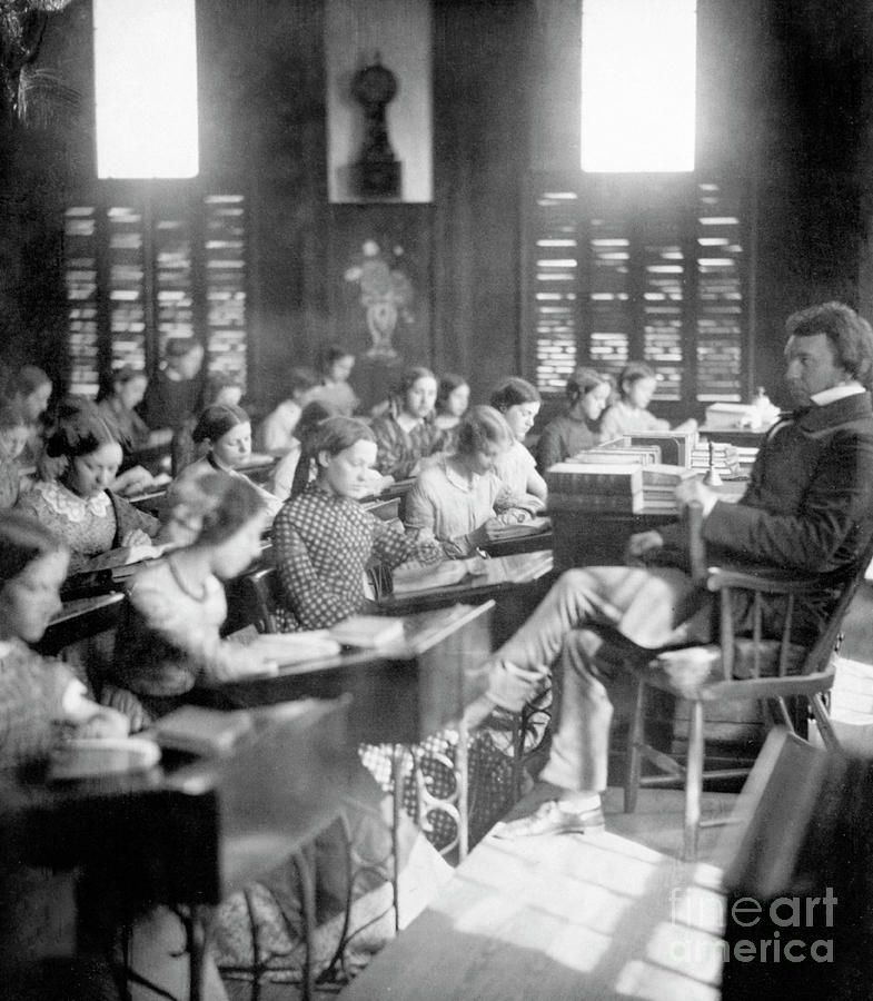 School for Girls, c1850 #2 Photograph by Granger