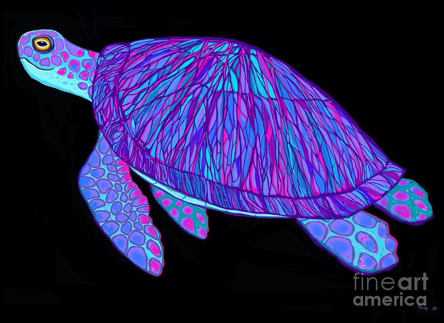 Sea Turtle  #3 Digital Art by Nick Gustafson