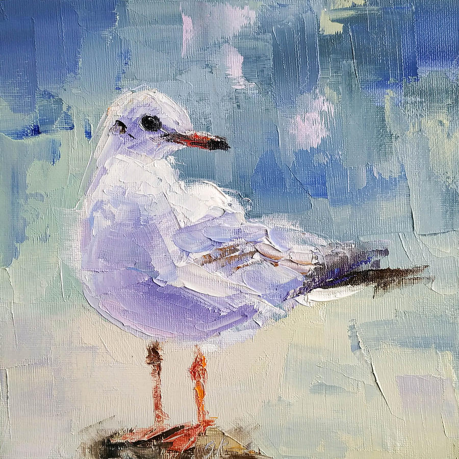 Seagull bird painting Painting by Iryna Khort - Fine Art America