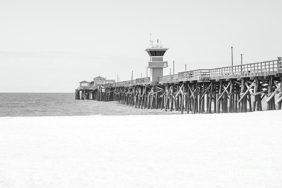 Seal Beach Pier Black and White Photo #2 Photograph by Paul Velgos