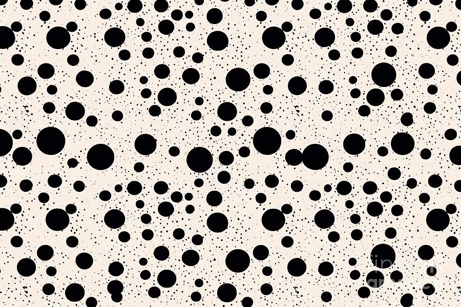 Seamless Polka Dot Hand Drawn Pattern Tileable Hipster Pen And Ink Fine Line Freehand Doodle