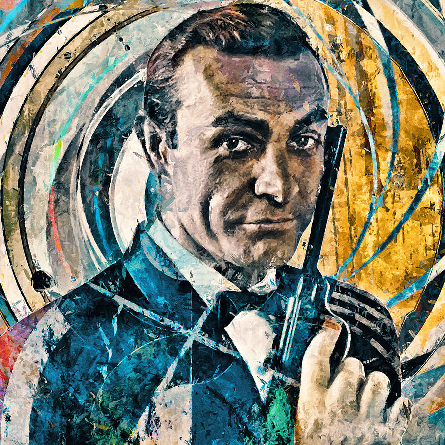 Sean Connery - 007 - James Bond #2 Mixed Media by SampadArt Gallery ...
